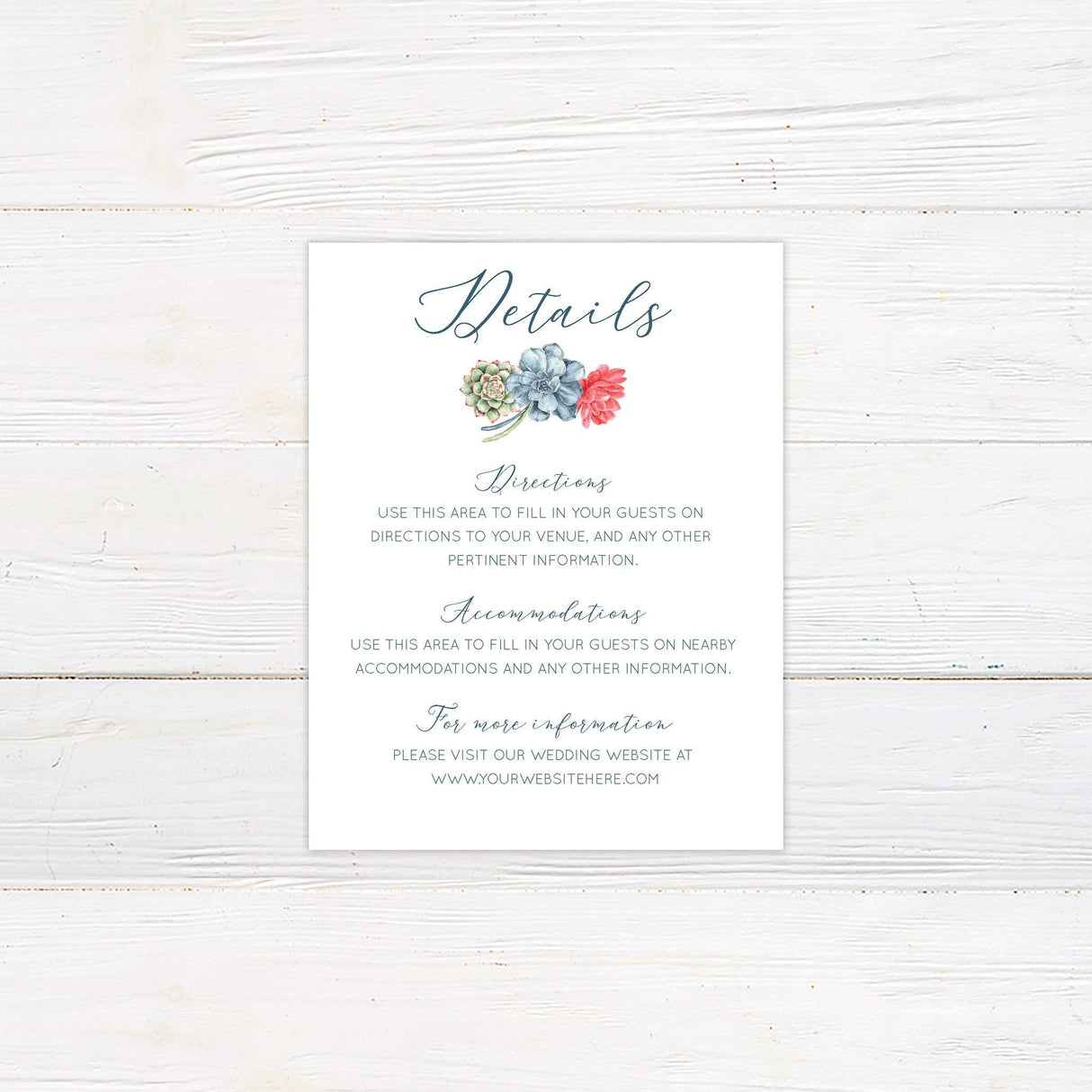 Charming Succulents Details Cards - goprintplus