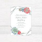 Charming Succulents Invitations - goprintplus