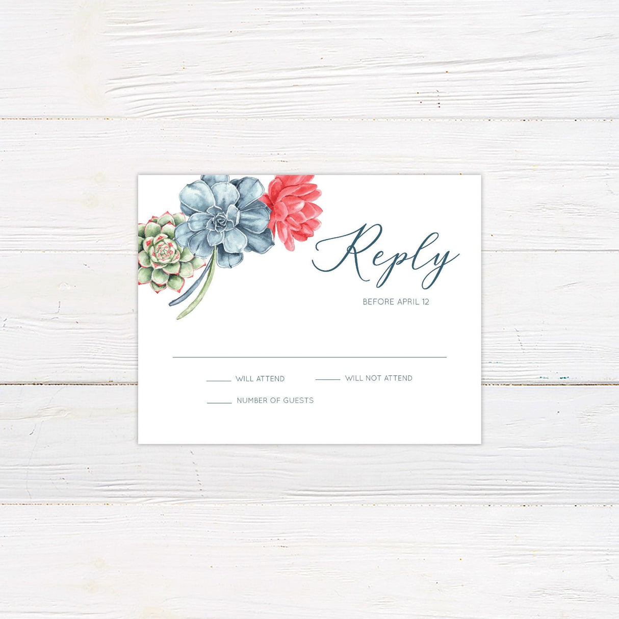 Charming Succulents Invitations - goprintplus