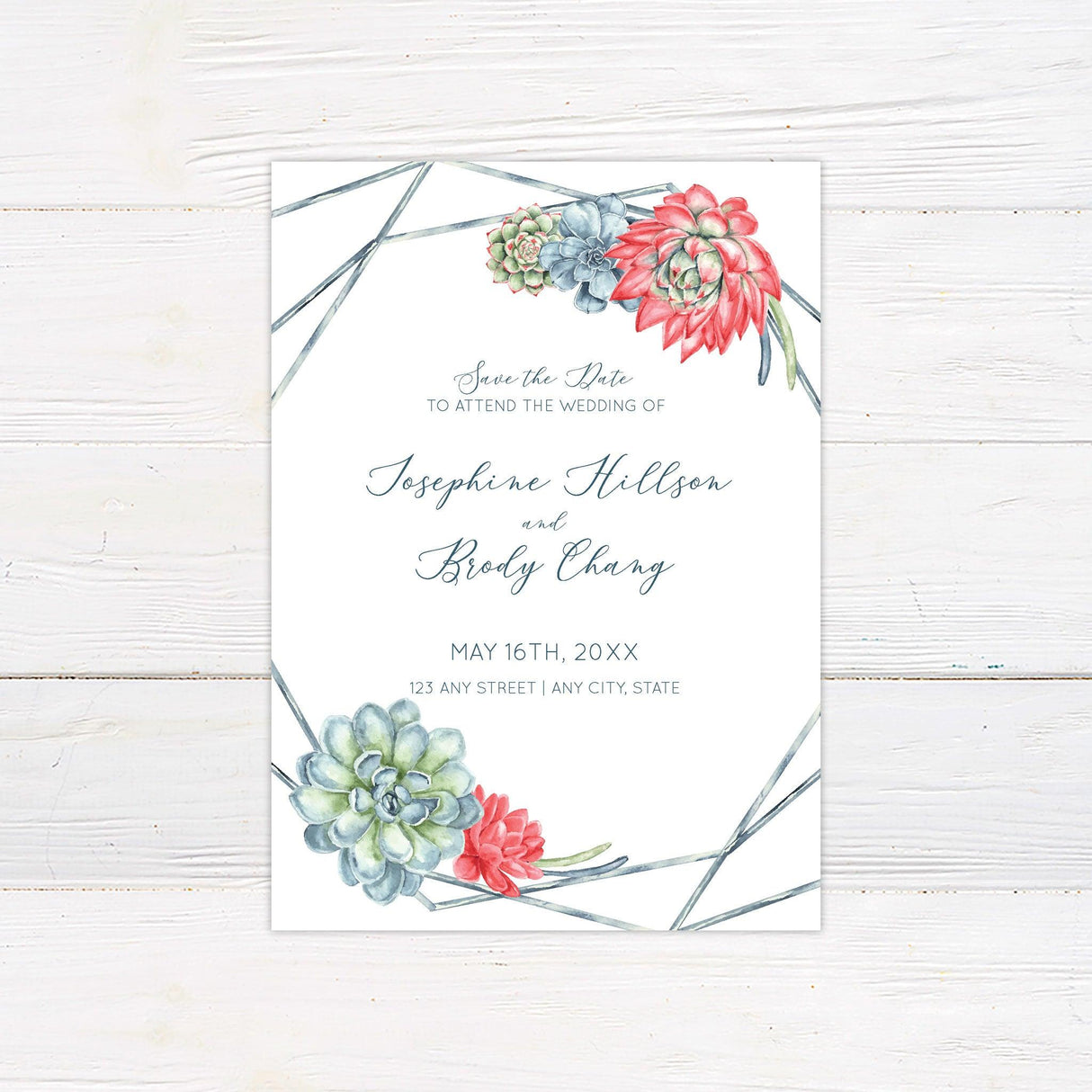 Charming Succulents Invitations - goprintplus