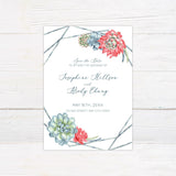 Charming Succulents Invitations - goprintplus