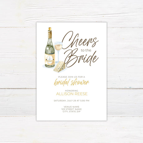 Cheers to the Bride Invitation - goprintplus