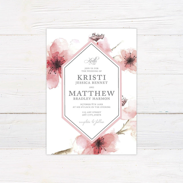 Cherry Blossoms Invitations - goprintplus