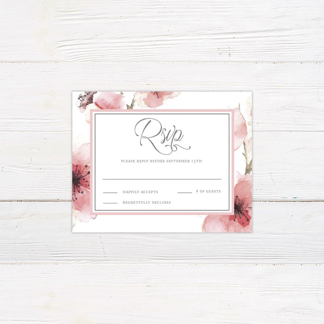 Cherry Blossoms RSVP - goprintplus