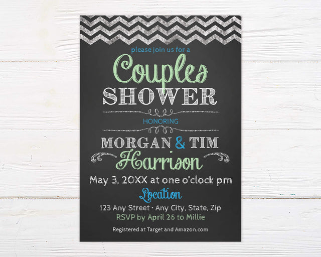 Chevron Shower Invitation - goprintplus