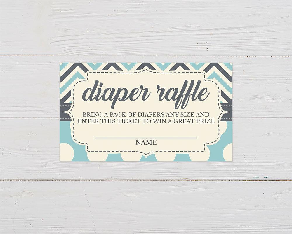 Chevron and Dots Diaper Raffle - goprintplus