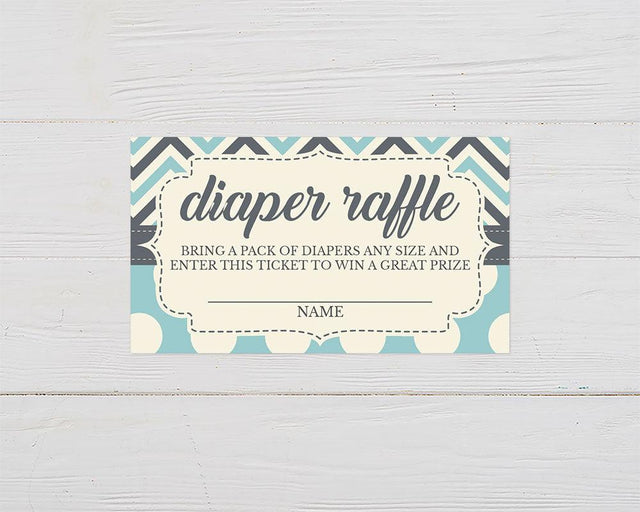 Chevron and Dots Diaper Raffle - goprintplus