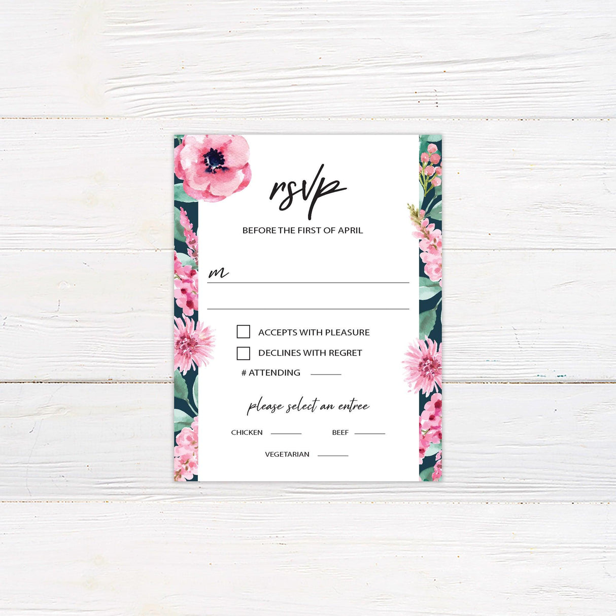 Chic Floral Invitations - goprintplus