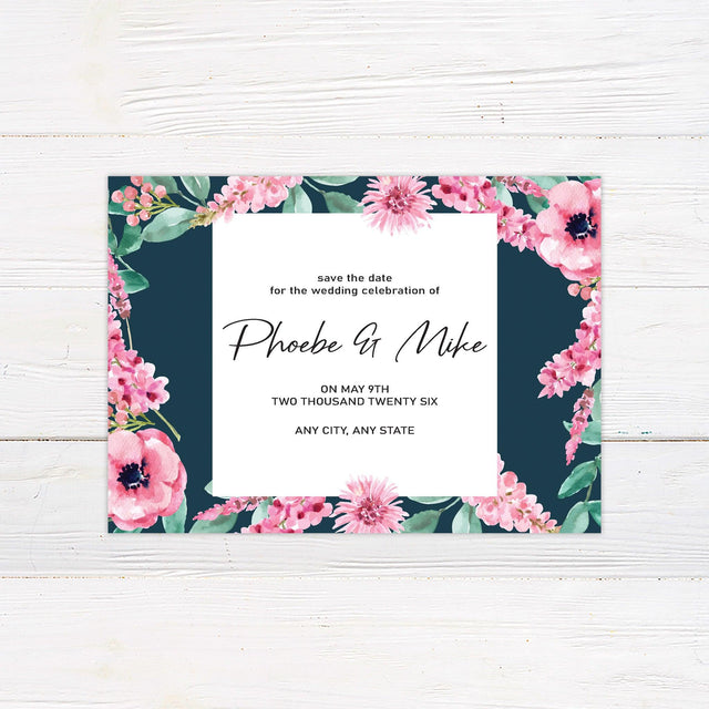 Chic Floral Save the Date - goprintplus