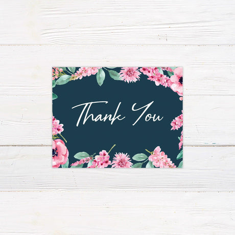 Chic Floral Thank You Card - goprintplus