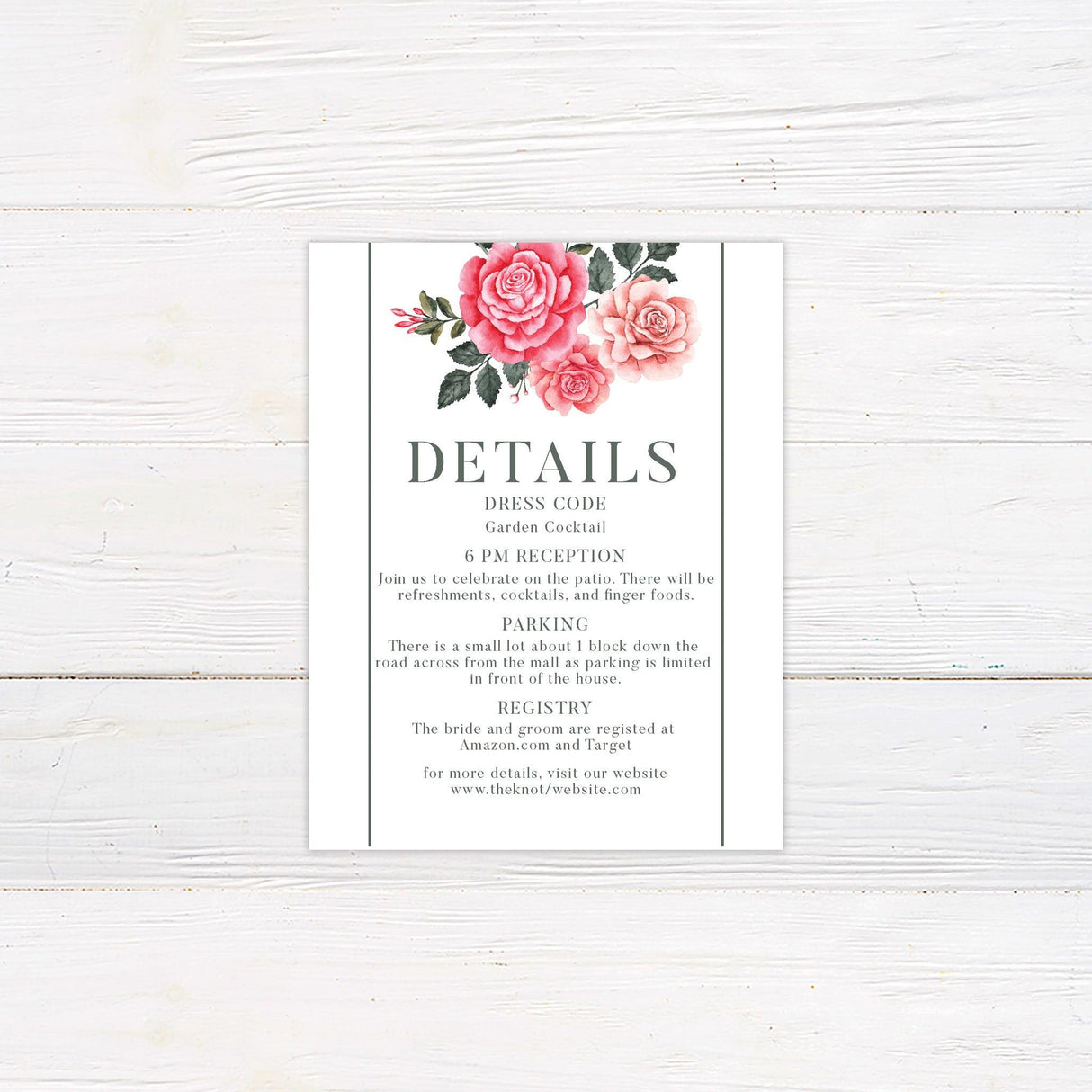 Chic Roses Details Cards - goprintplus