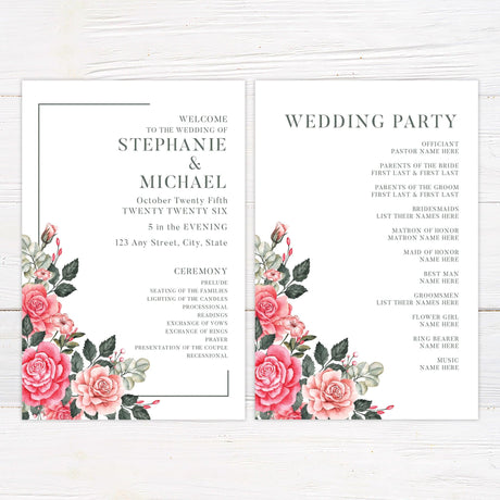 Chic Roses Invitations - goprintplus