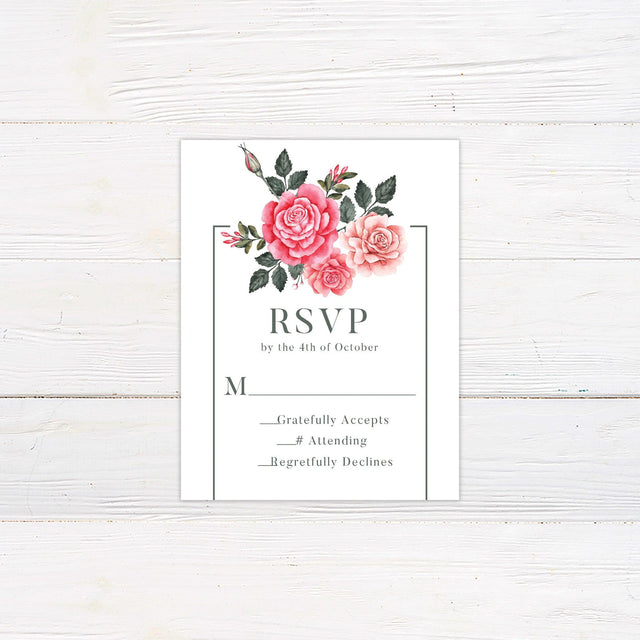 Chic Roses RSVP - goprintplus