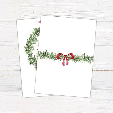 Evergreen Wreath Christmas Bridal Shower Invitation