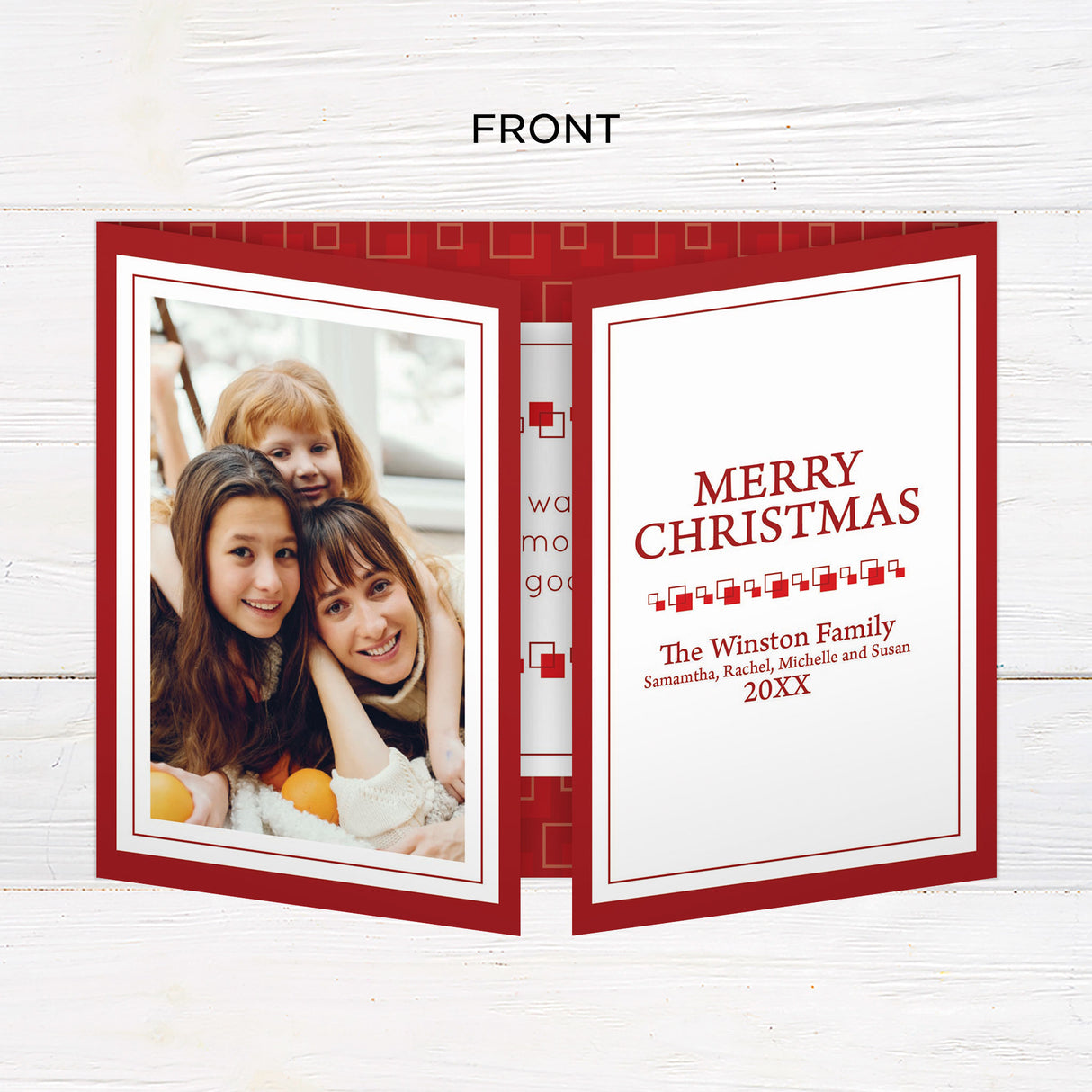 Classic Collage Christmas Gatefold Card