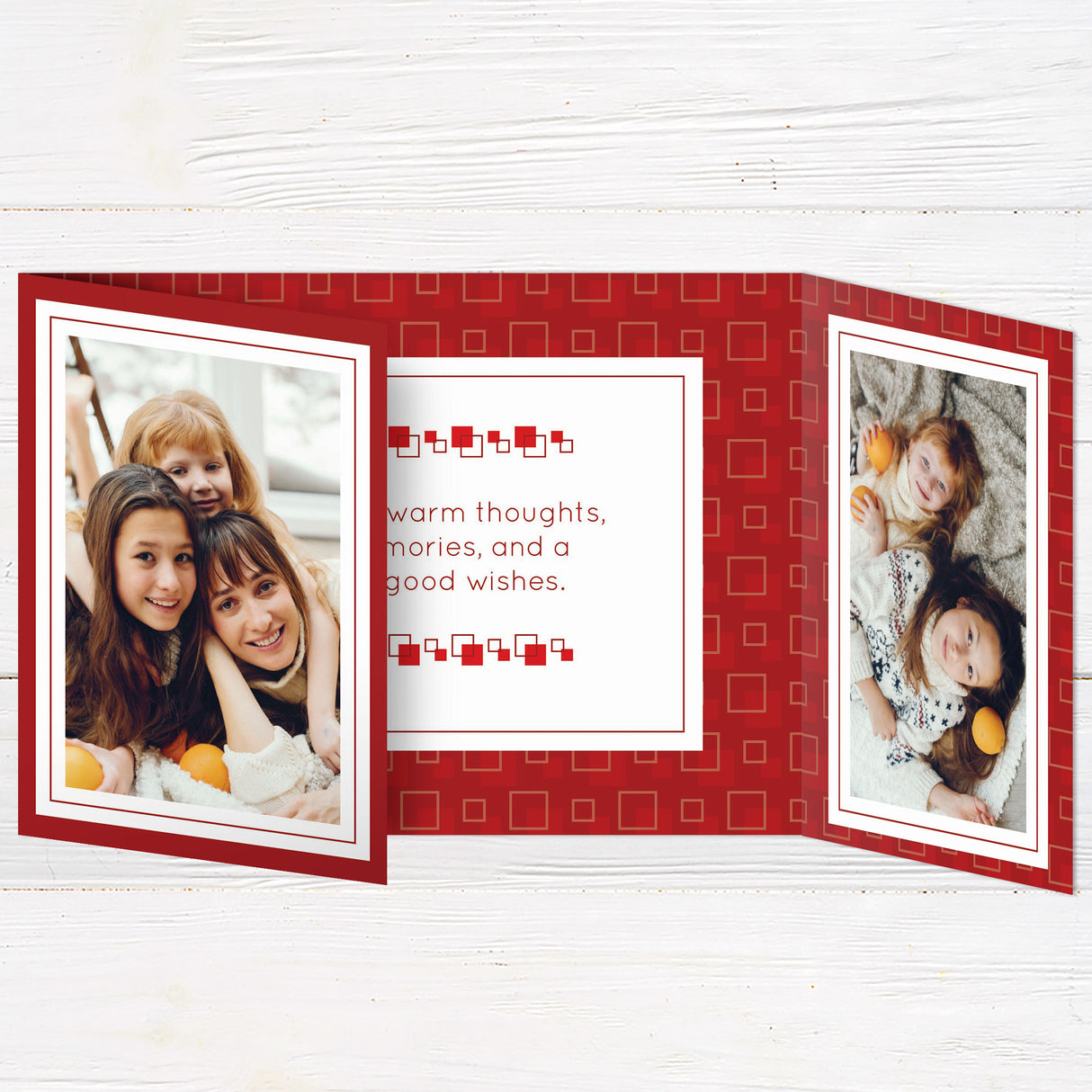 Classic Collage Christmas Gatefold Card