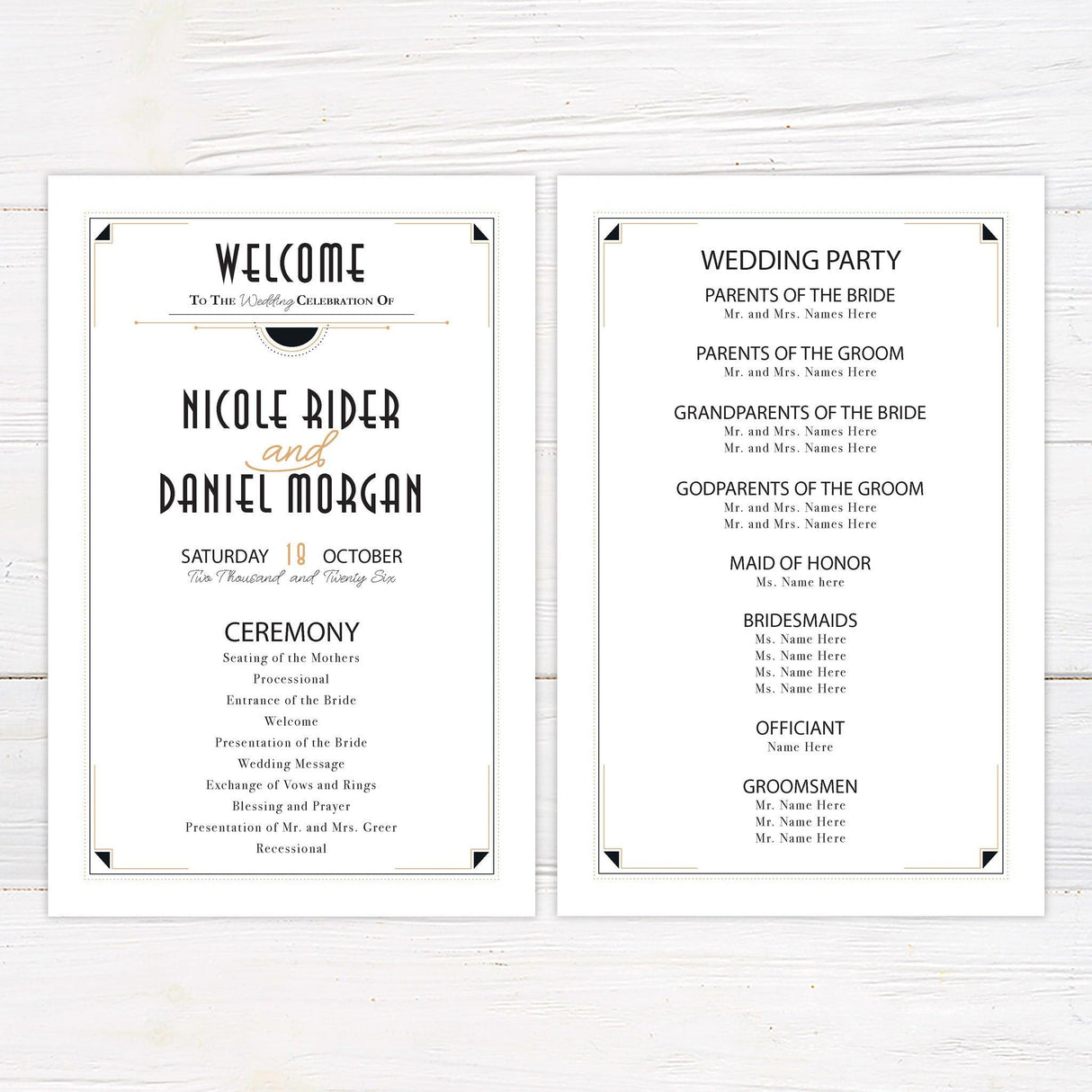 Classic Deco Invitations - goprintplus