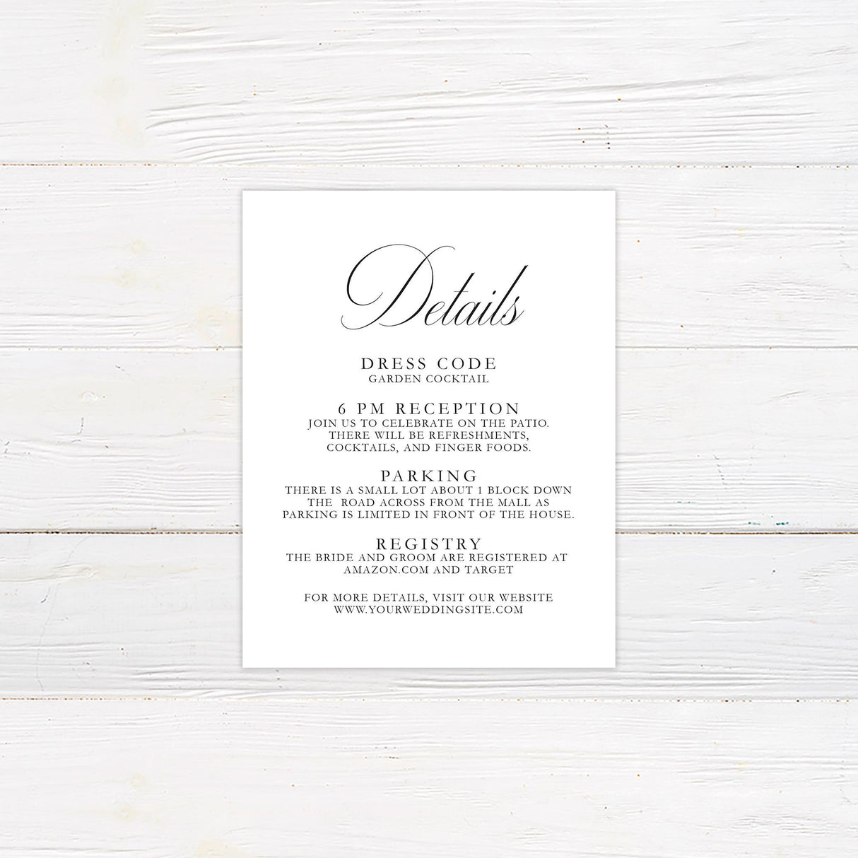 Classic Details Card - goprintplus