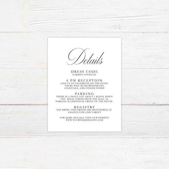 Classic Details Card - goprintplus