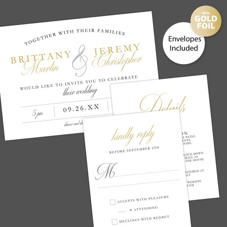 Classic Foil Invitation - goprintplus