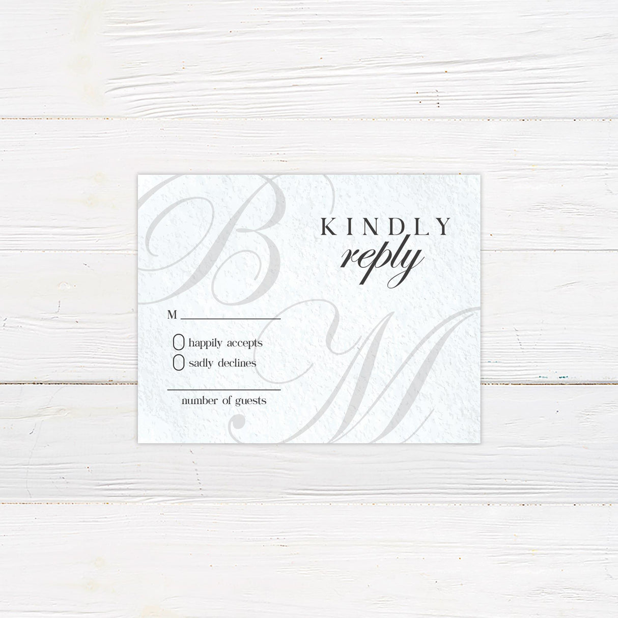 Classic Initial Invitations - goprintplus