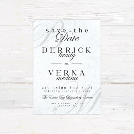 Classic Initial Save The Date - goprintplus