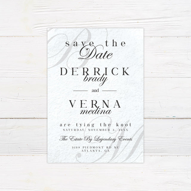 Classic Initial Save The Date - goprintplus