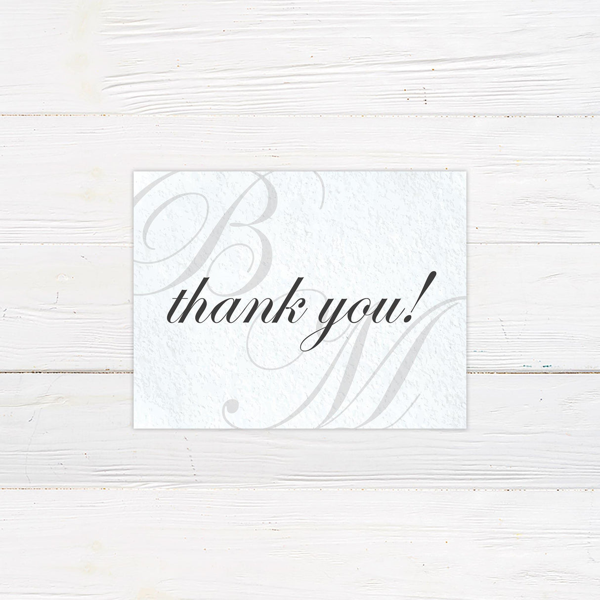 Classic Initial Thank You Card - goprintplus