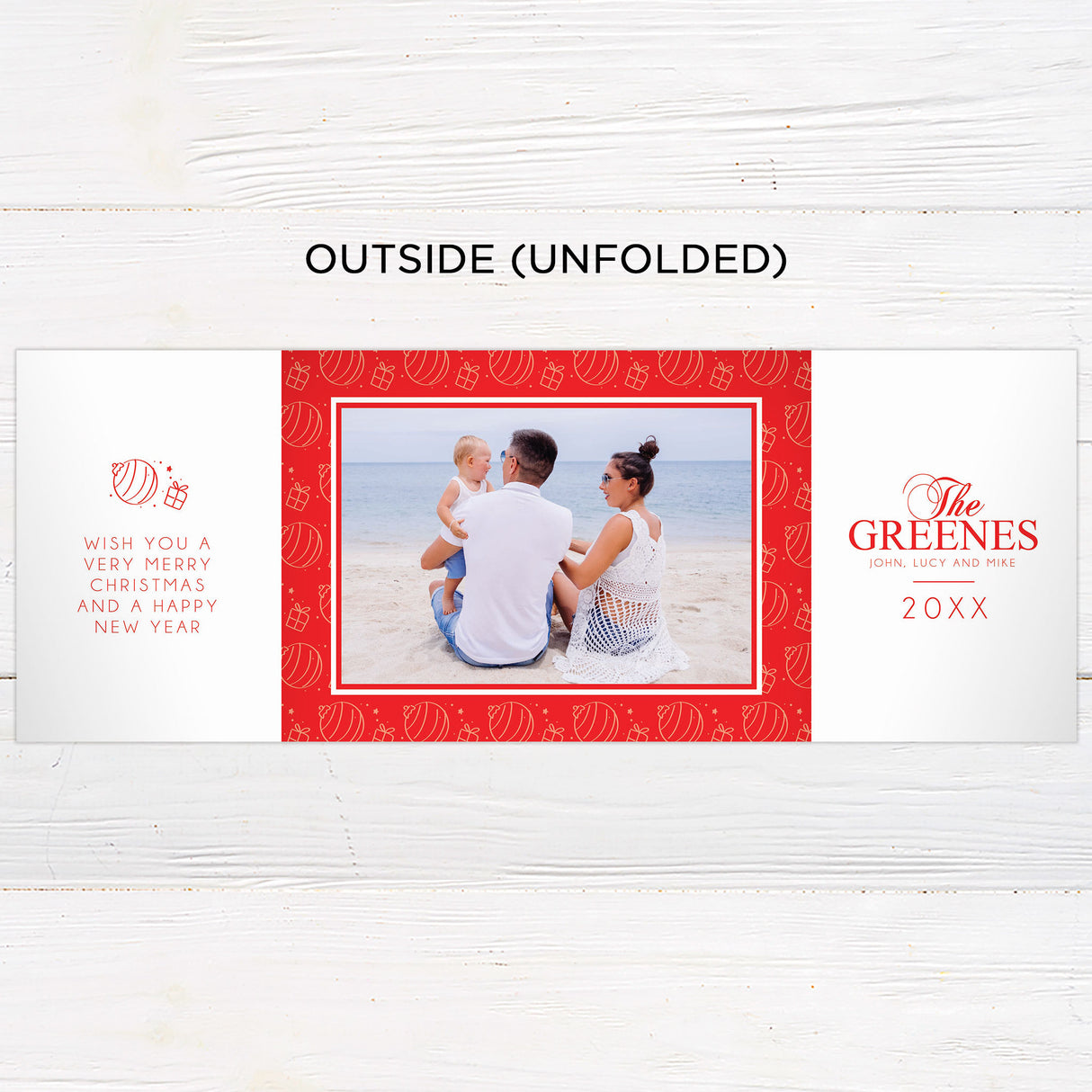 Classic Name Christmas Gatefold Card