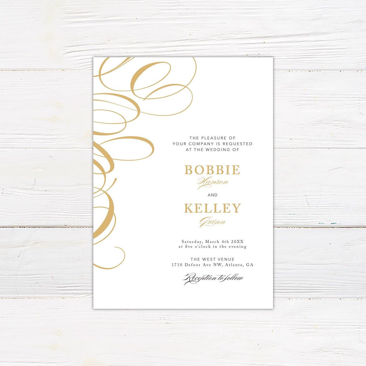 Classic Swirls Invitations - goprintplus