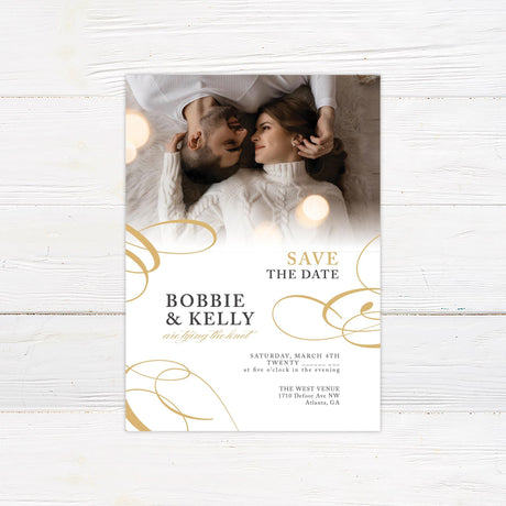 Classic Swirls Save The Date - goprintplus