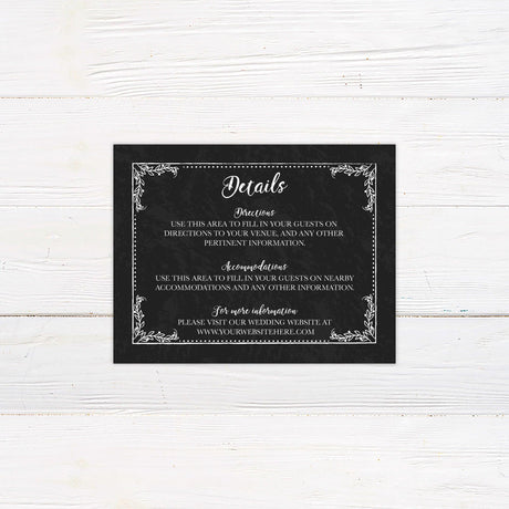 Black Scroll Details Cards - goprintplus