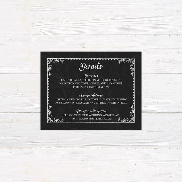 Black Scroll Details Cards - goprintplus