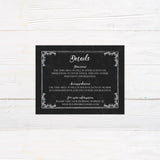 Black Scroll Invitations - goprintplus