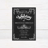 Black Scroll Invitations - goprintplus