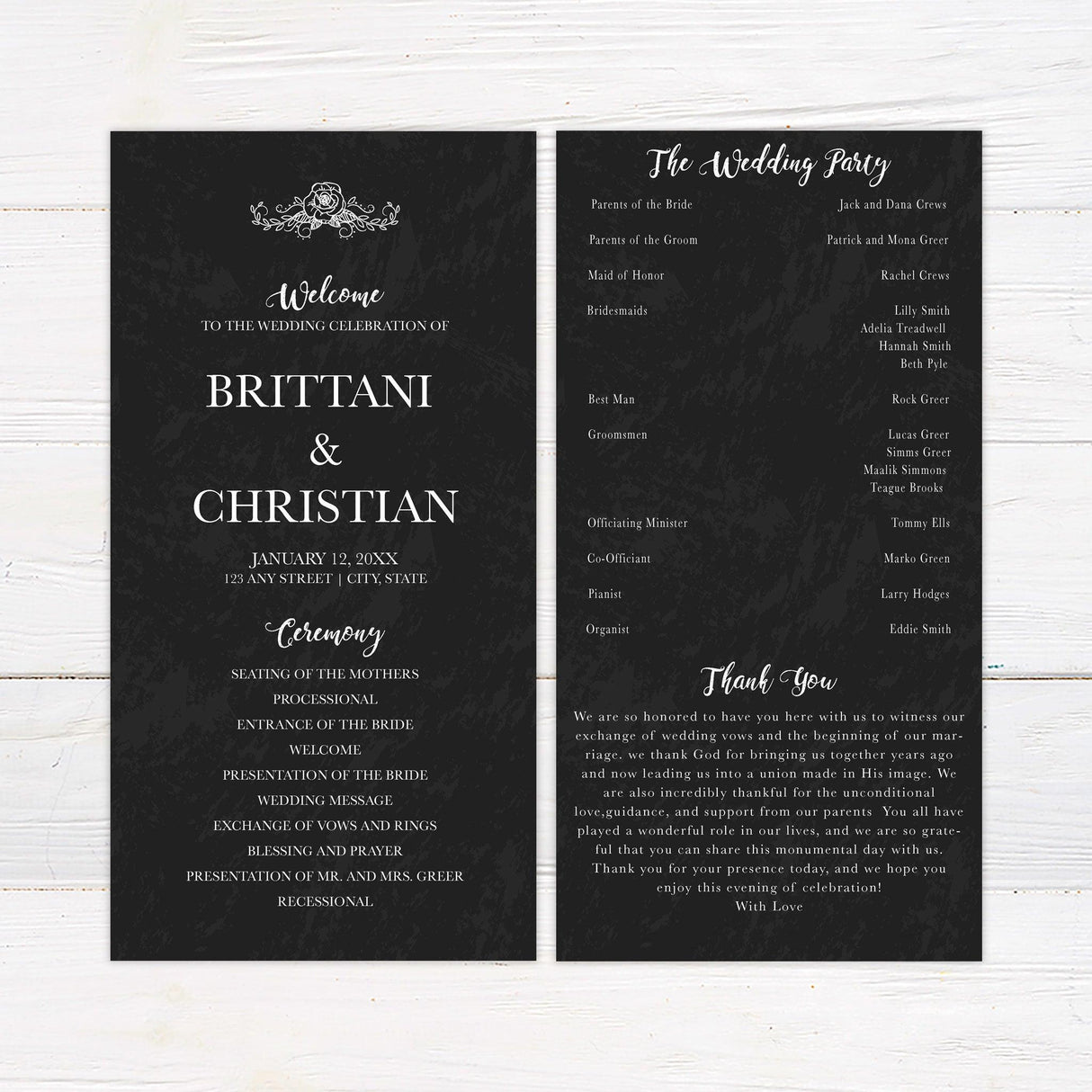 Black Scroll Invitations - goprintplus