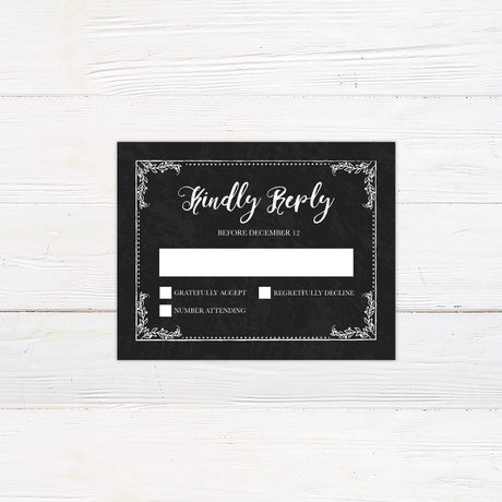 Black Scroll Invitations - goprintplus