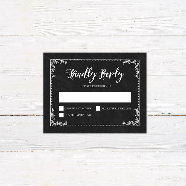 Black Scroll RSVP - goprintplus