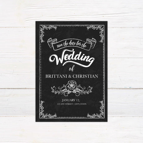 Black Scroll Invitations - goprintplus