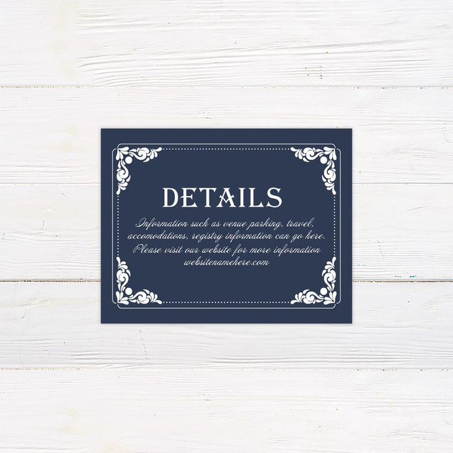 Classy Occasion Details Cards - goprintplus