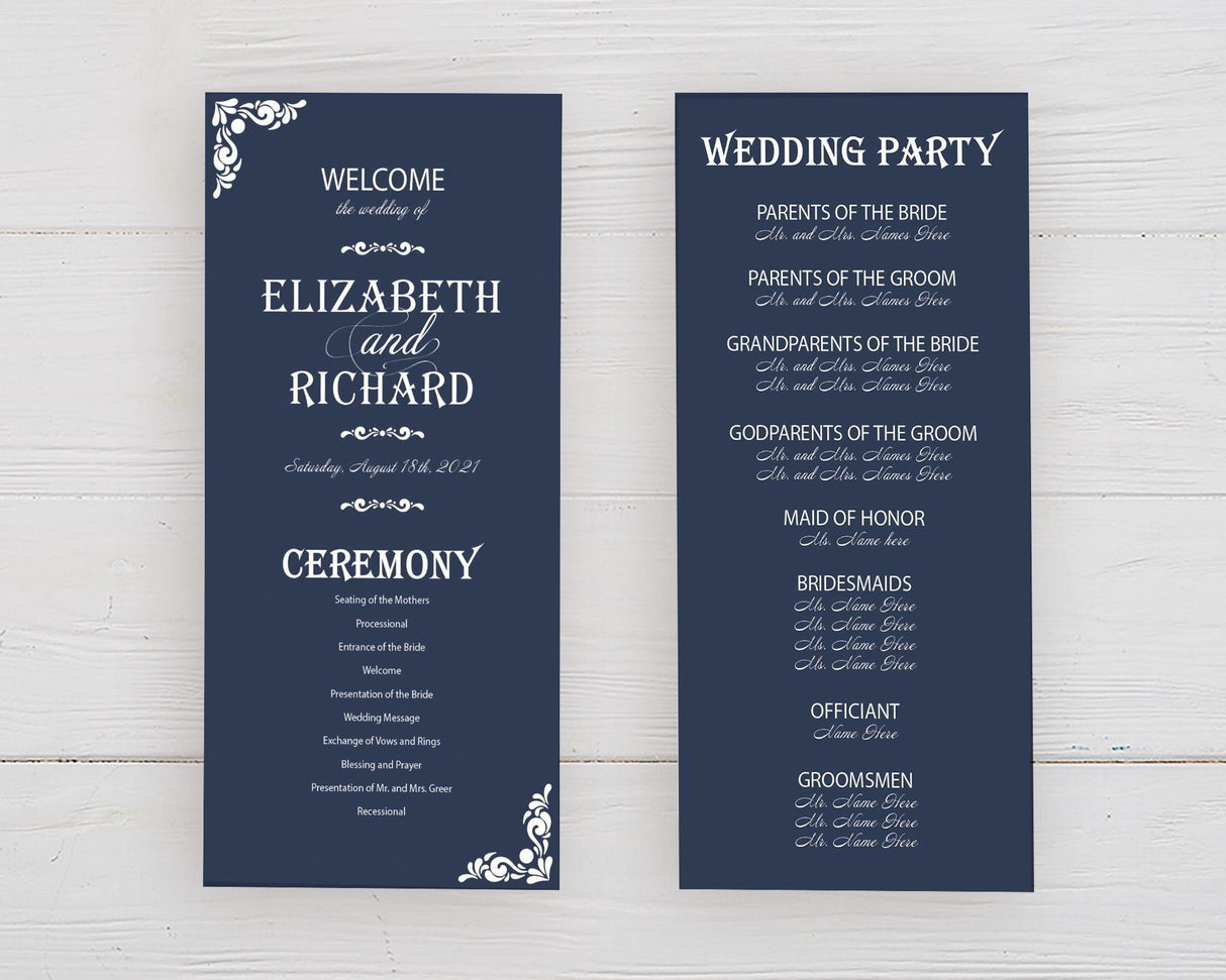 Classy Occasion Program - goprintplus