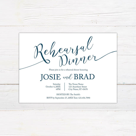 Classy Rehearsal Dinner Invitation - goprintplus