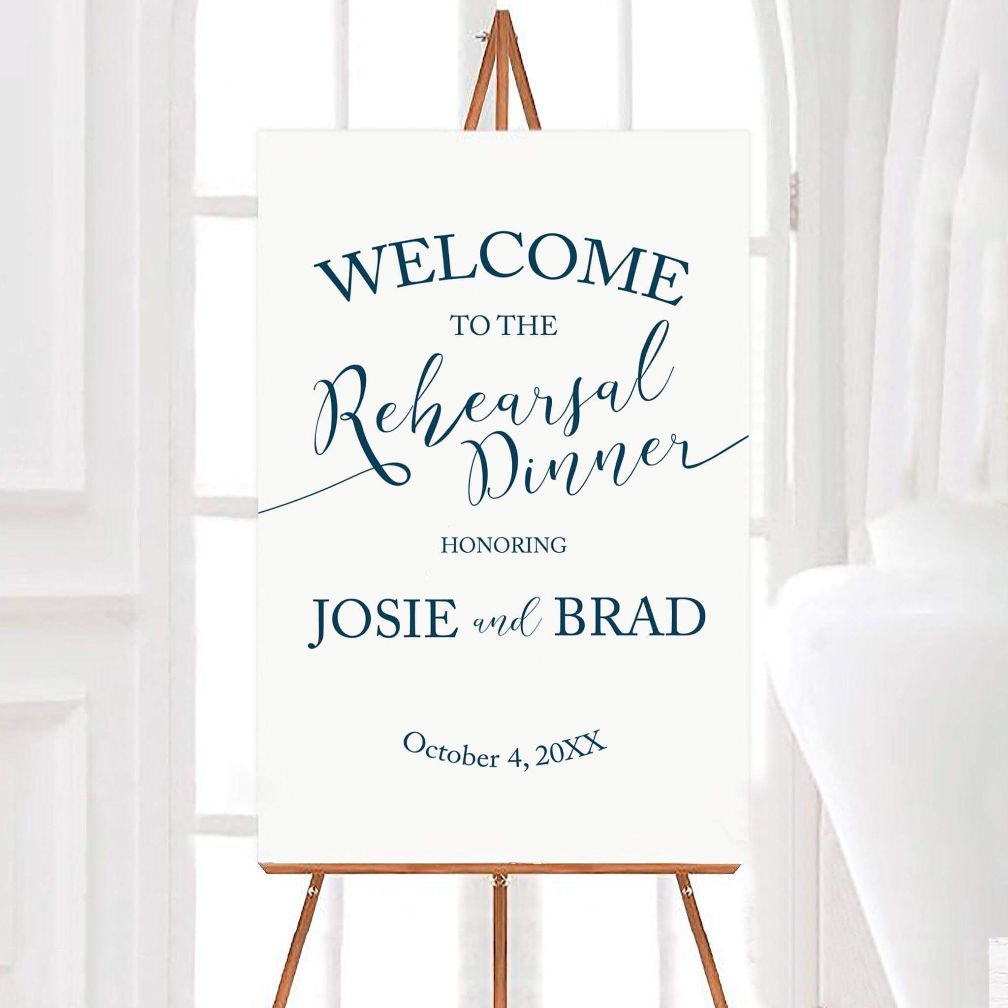 Classy Rehearsal Dinner Sign | Go Print Plus