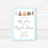 Invitación rústica para baby shower con tendedero | Baby shower de estilo granja vintage