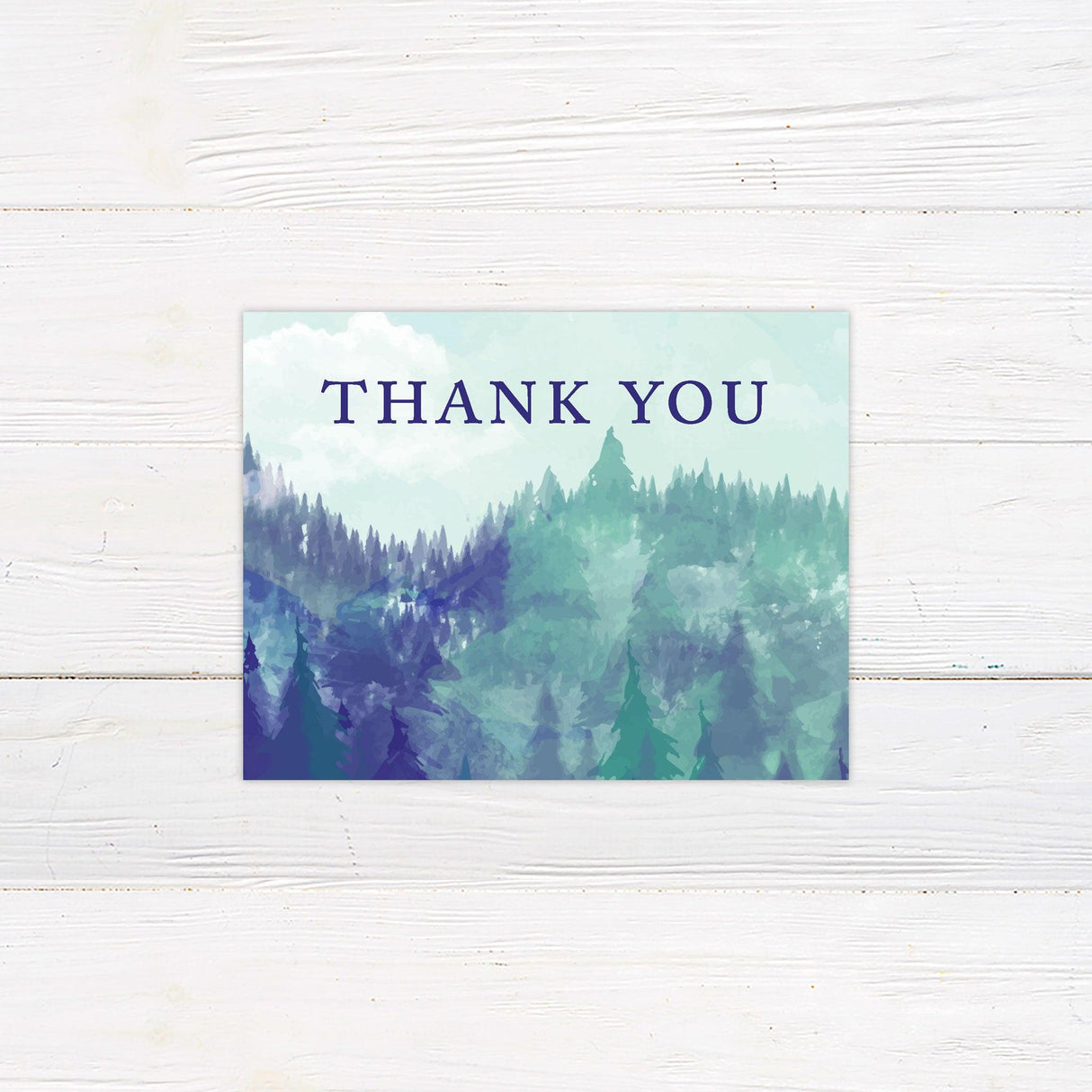 Cloudy Valley Thank You Card - goprintplus