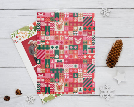 Collage and Ornaments Card