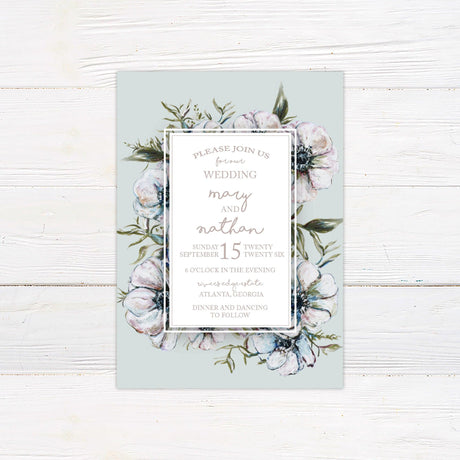 Color Pencil Floral Invitations - goprintplus