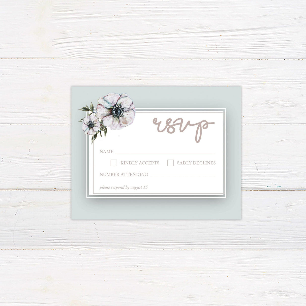 Color Pencil Floral RSVP - goprintplus