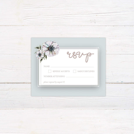 Color Pencil Floral RSVP - goprintplus