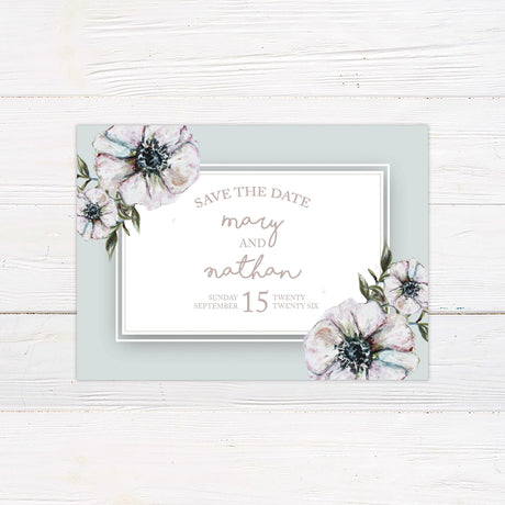 Color Pencil Floral Save The Date - goprintplus